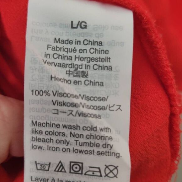 J Crew Womens Drapey Popover Top Red Cerise AH108 Large - Picture 4 of 4